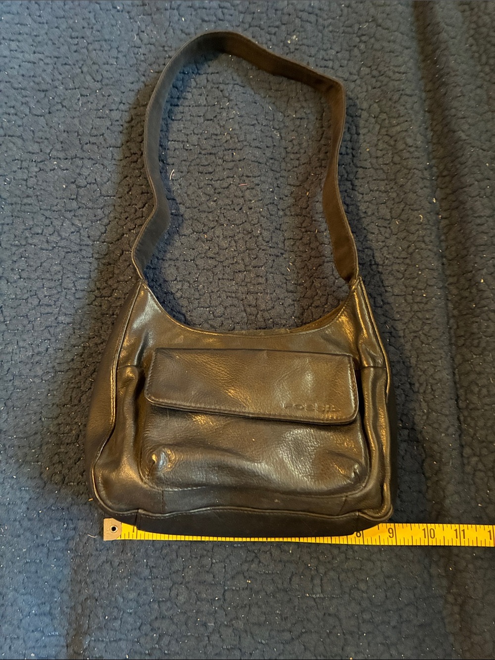 Fossil Black Leather Shoulder Messenger Bag